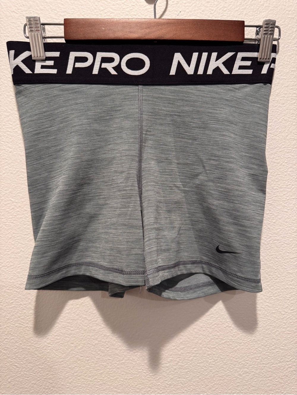 Nike Pro Women's Heathered gray spandex shorts
